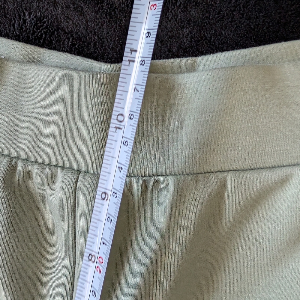 Sage Green 2 Piece Tracksuit Lounge Set Full Zip  Jacket Wide Leg Pants Large - Picture 16 of 16